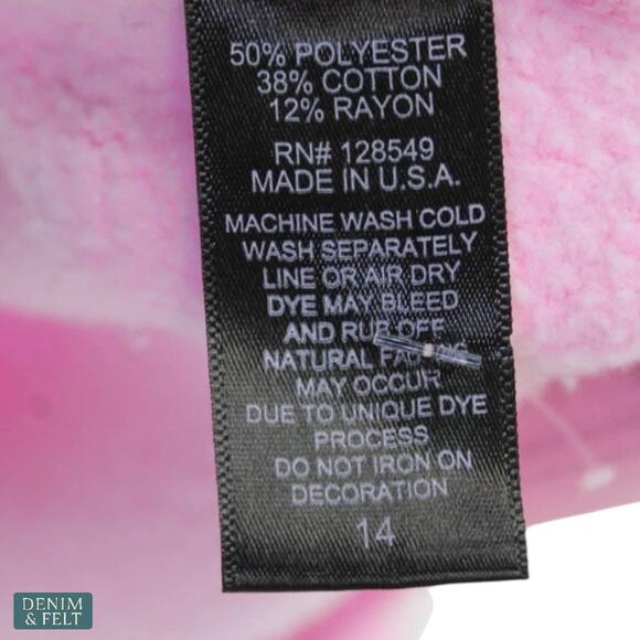 Aviator Nation Kid’s Smiley 2 Pullover Hoodie Neon Pink Size 14 Unisex - Picture 8 of 11